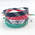 Armband met geometrische patronen Arabische Keffiyeh zwart