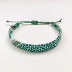 Armband met geometrische patronen Arabische Keffiyeh groen