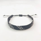 Armband met geometrische patronen Arabische Keffiyeh zwart