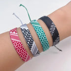 Armband met geometrische patronen Arabische Keffiyeh groen
