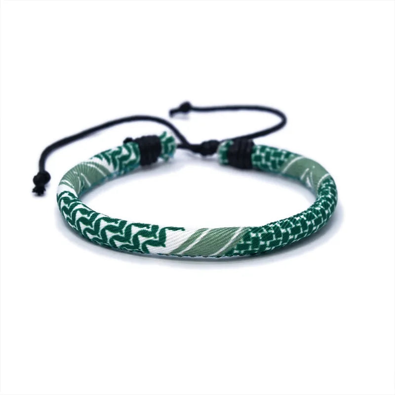 Armband met Arabisch Keffiye-patroon voor man of vrouw groen