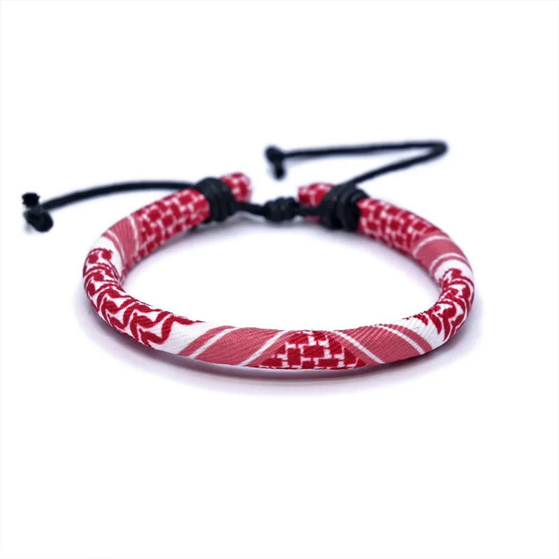 Armband met Arabisch Keffiye-patroon voor man of vrouw rood