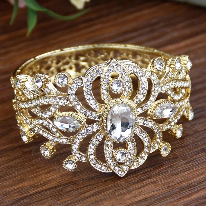 Armband met strass en stenen Arabisch moslim huwelijk wit