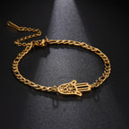 Armband met gouden of zilverkleurige Arabische hand van Fatma