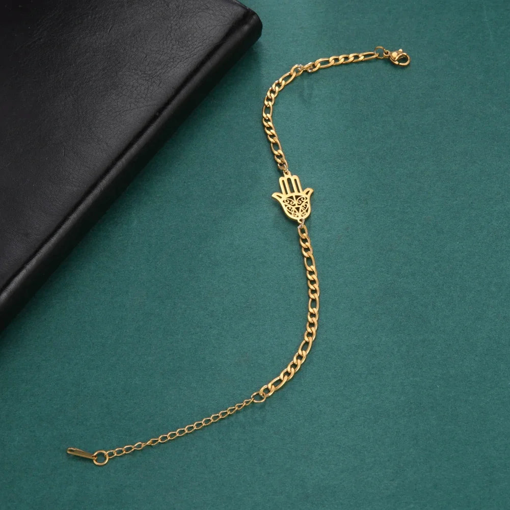 Armband met gouden of zilverkleurige Arabische hand van Fatma