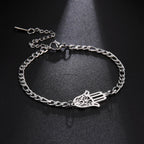 Armband met gouden of zilverkleurige Arabische hand van Fatma zilver