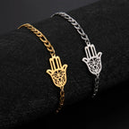 Armband met gouden of zilverkleurige Arabische hand van Fatma