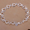 Armband met oneindigheidssymbolen in de vorm van een hart 
