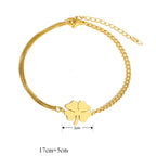 Bracelet avec Trèfle à 4 Feuilles Porte Bonheur