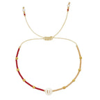 Tweetkleurige initialenarmband u
