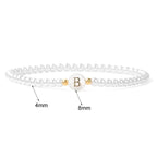 Witte initialen armband
