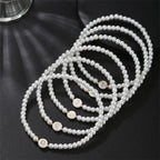 Witte initialen armband