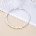 Witte initialen armband a