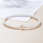 Witte armband initiaal - letter 
