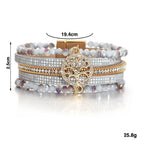 Boho meerlagige armband levensboom