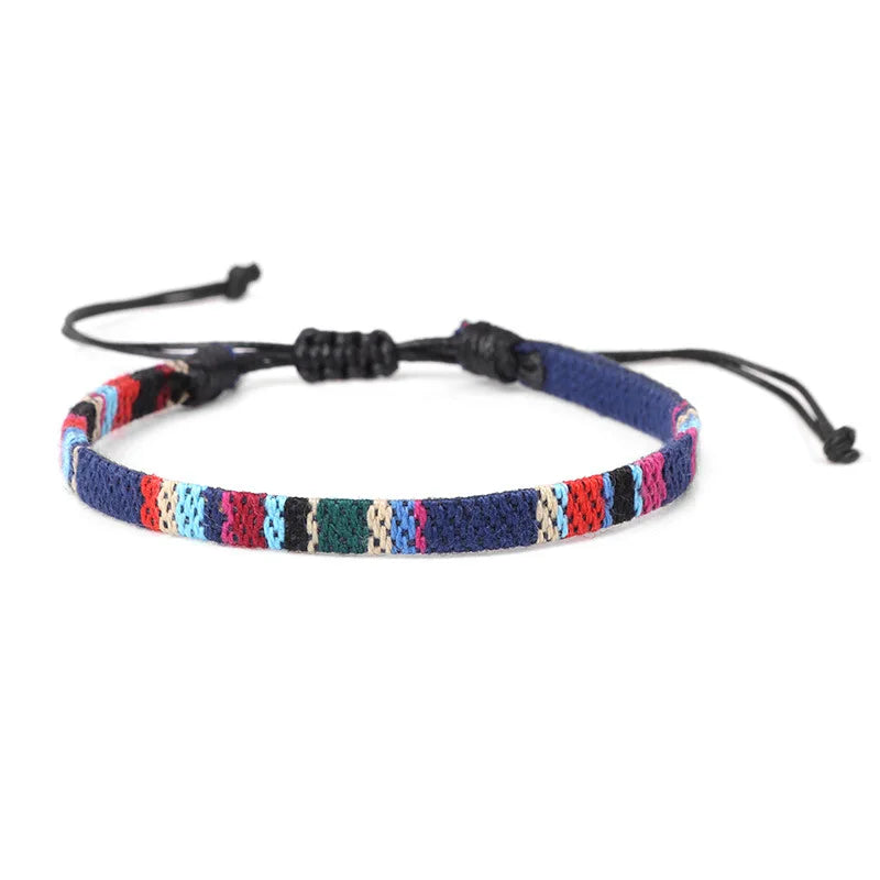 Handgeweven Braziliaanse vriendschapsarmband blauw