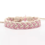 Artisanale Braziliaanse armband in natuurlijke kleuren beige