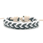 Artisanale Braziliaanse armband in natuurlijke kleuren wit