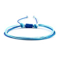 Handgemaakte Braziliaanse Blauwe armband wit en blauw