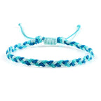 Handgemaakte Braziliaanse Blauwe armband blauw en groen