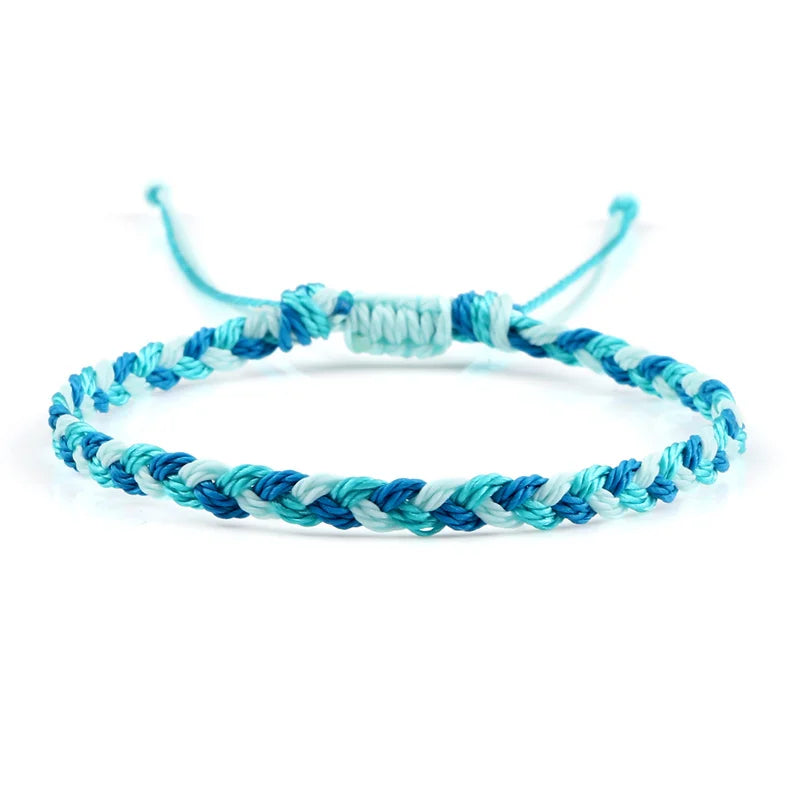 Handgemaakte Braziliaanse Blauwe armband blauw en groen