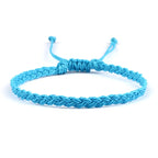 Handgemaakte Braziliaanse Blauwe armband turquoiseblauw