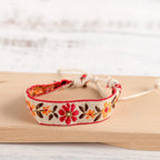 Boho geborduurde handgemaakte Braziliaanse armband rood