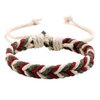 Braziliaanse armband van katoendraad met natuurlijke uitstraling rood