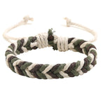 Braziliaanse armband van katoendraad met natuurlijke uitstraling groen