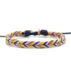 Minimalistische Braziliaanse armband van geel katoendraad