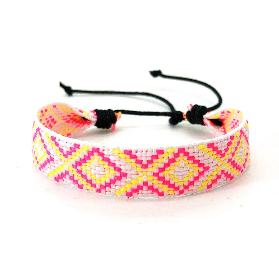 Braziliaans armbandje uniseks Vakantiestijl roze 