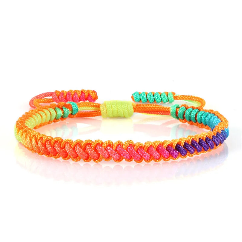 Multicolore Braziliaans armband voor dames oranje