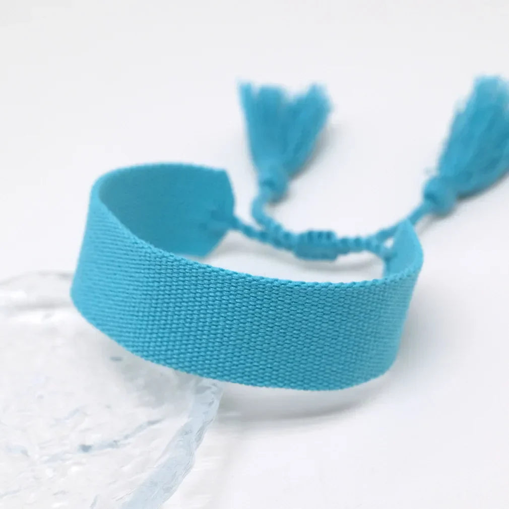 Zachte Pastel Handgemaakte Braziliaanse armband blauw 