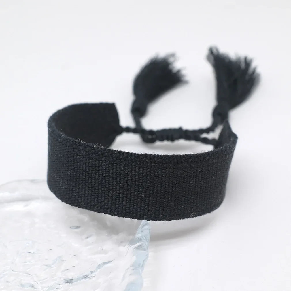 Zachte Pastel Handgemaakte Braziliaanse armband zwart