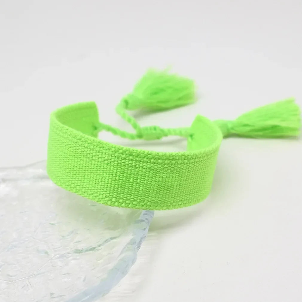Zachte Pastel Handgemaakte Braziliaanse armband lichtgroen