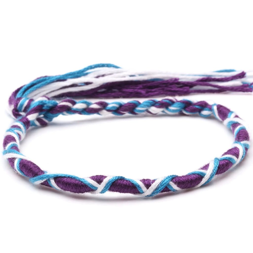 Braziliaans armbandje hippie bohemien stijl paars