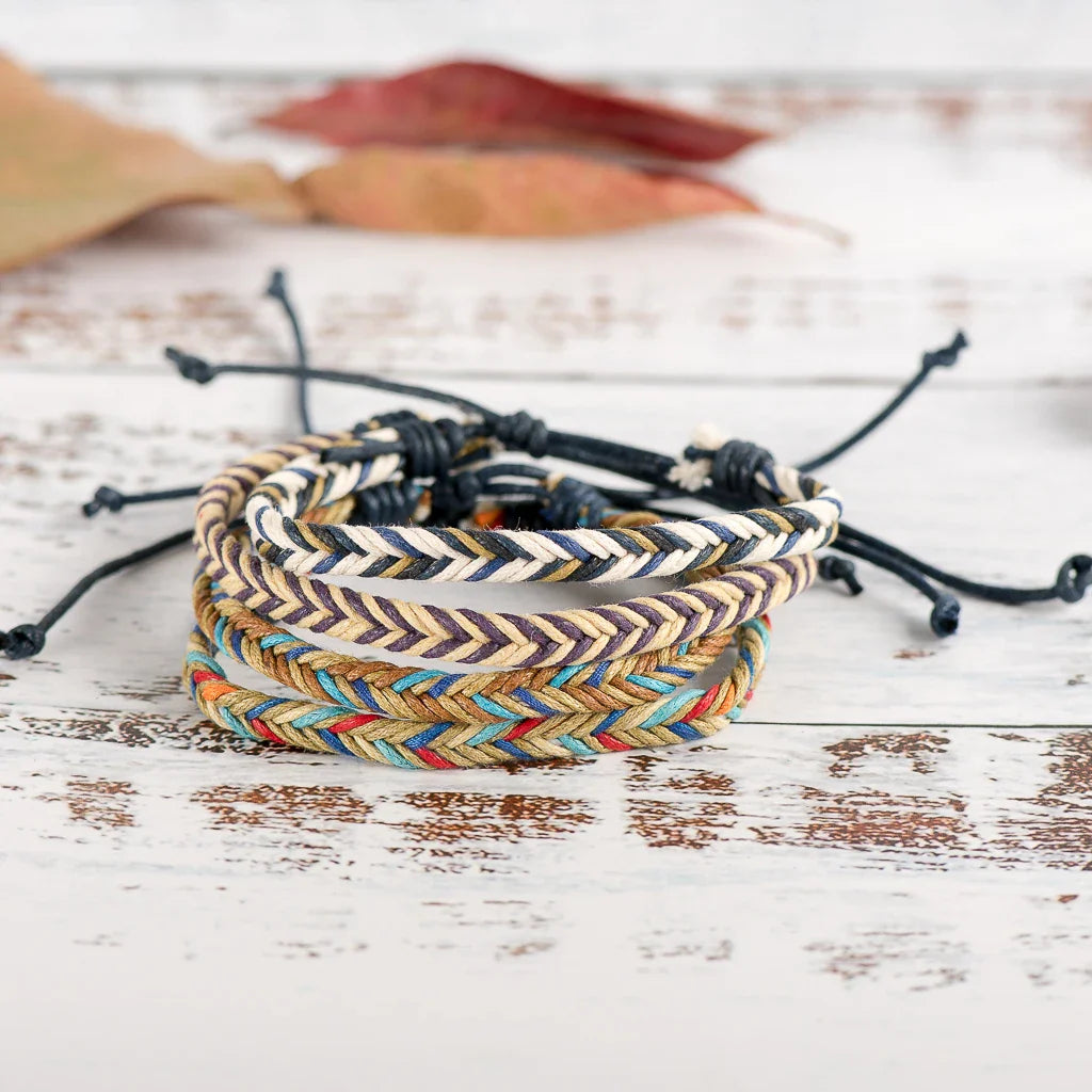 Gevlochten Braziliaanse armband blauw