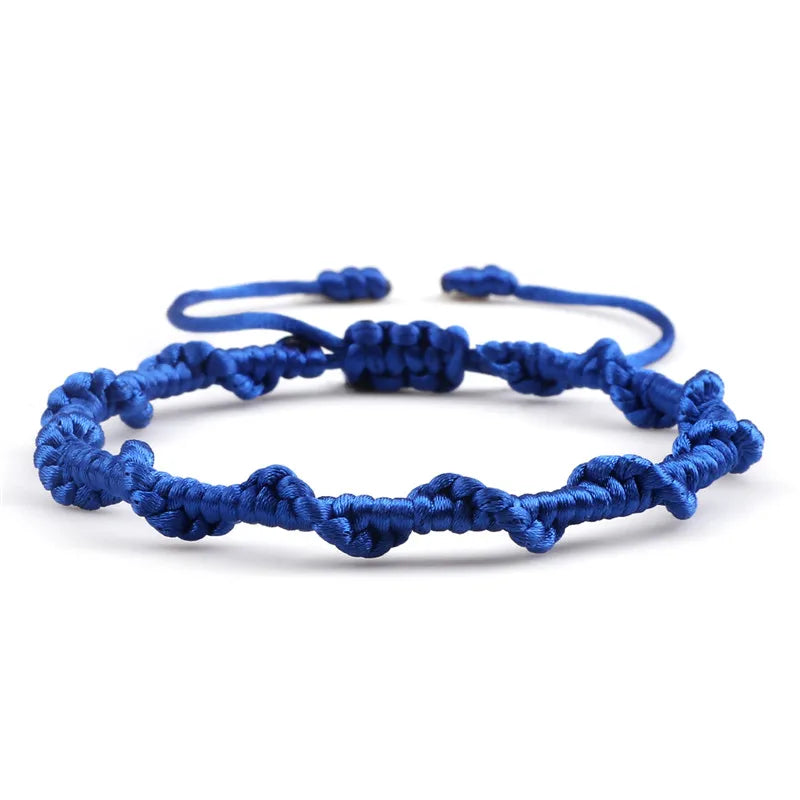 Handgemaakte gevlochten Braziliaanse armband blauw