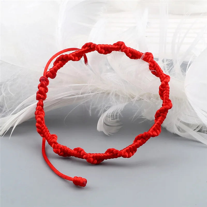 Handgemaakte gevlochten Braziliaanse armband rood