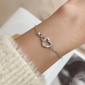 Bracelet Cœur Amour Infini Argent pour Femme