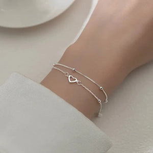 Bracelet Cœur Argent pour Femme