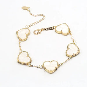 Bracelet Coeur Doré Femme blanc