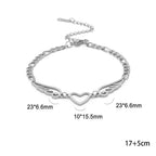Armband hart en engelenvleugels