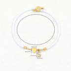 Gekleurde armband met strass-initiaal - letter 