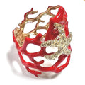 Bracelet Corail et Etoile de Mer rouge