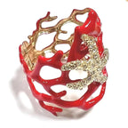 Bracelet Corail et Etoile de Mer rouge