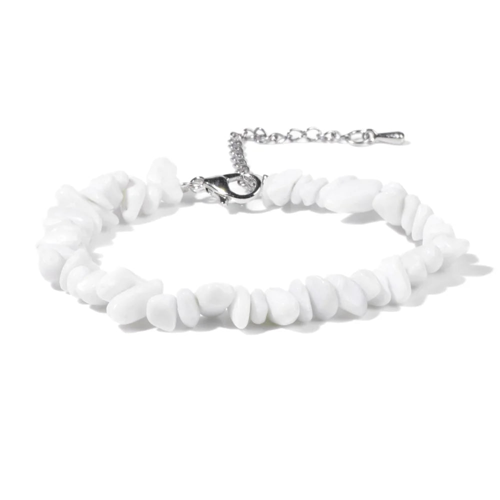 Armband koraal kleine witte splinters