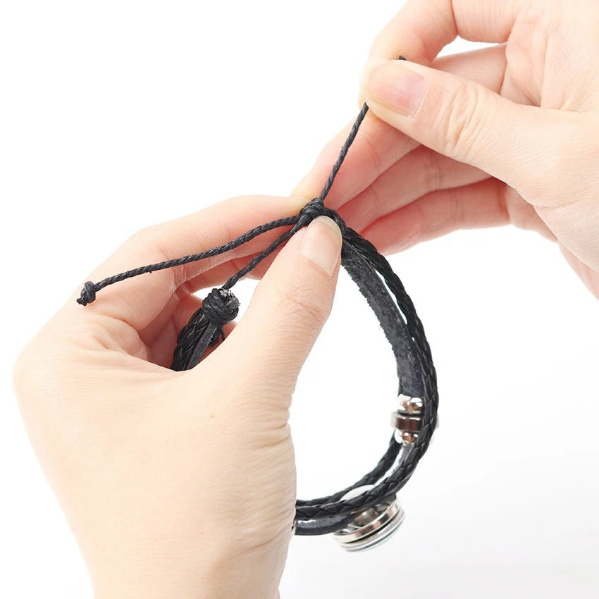 Sterrenbeeld 12 Zodiak Teken Leren Armband Dames en Heren