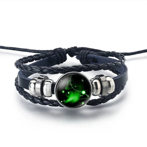 Bracelet Cuir Signe du Zodiaque 12 Constellations bélier