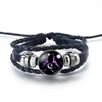 Bracelet Cuir Signe du Zodiaque 12 Constellations gémeaux